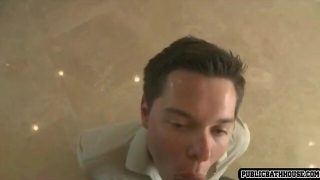 Guy gets ginat fat dick in mouth